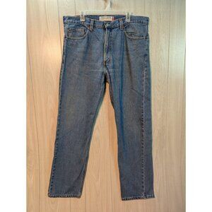 Levis Jeans Mens 38x34 Blue 505 Straight Regular Medium Wash Workwear Classic